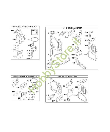 G - Kit/set guarnizioni B&S - 12 €¦ 121602-0383-E1 brand Stihl